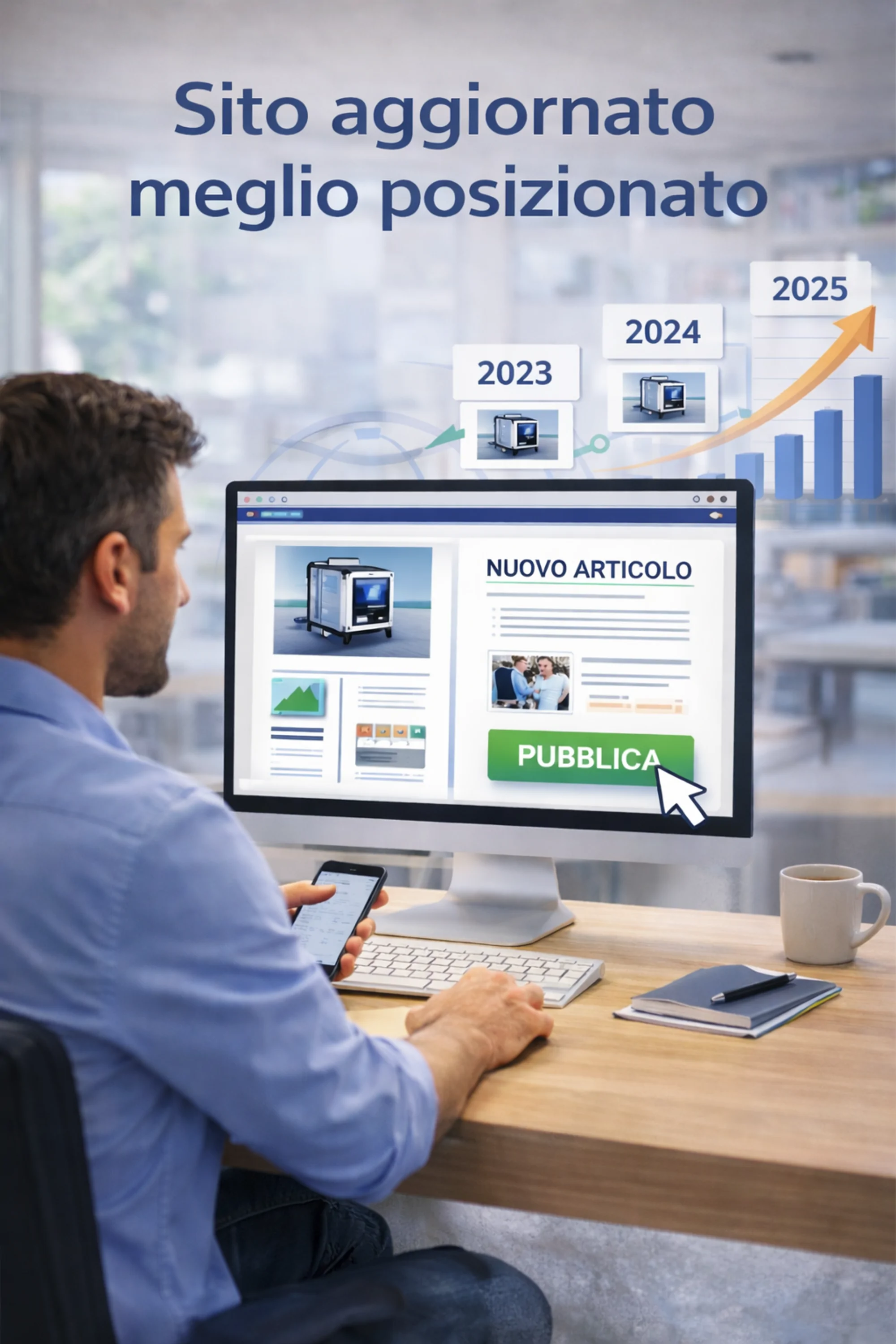 Sito attuale con le news