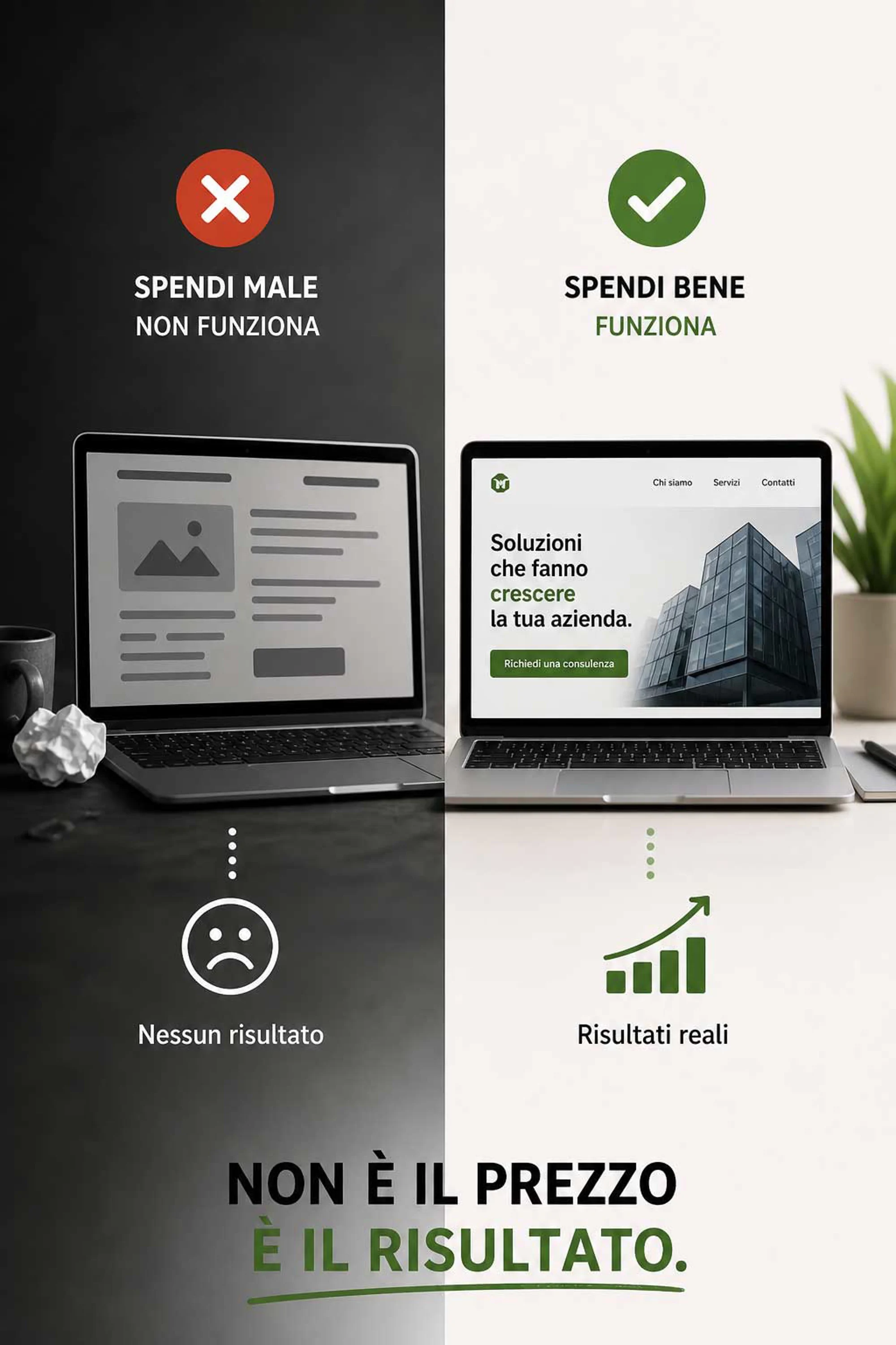 Non esiste “spendere poco o tanto” per un sito web aziendale